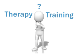 Person confused between Therapy and Training