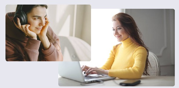 Remote Berard AIT listening and video support collage